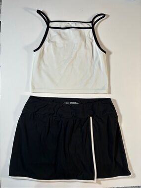 Wild Fable ButterBliss 2-Piece Skort Set Size XXL Black & White